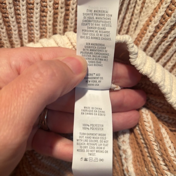 Aerie Sugar Rush Chenille Sweater in Beach Dune XS NWT - Picture 6 of 8